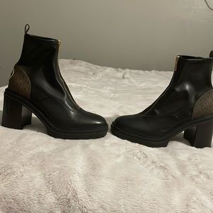 Michael Kors Cyrus MK Logo Black Boots